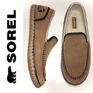SOREL men’s Dude Moc Grizzly Bear slippers